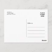 Carte Postale Or et blanc, Merci de diplôme photo (Dos)