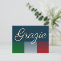 Or Merci sur Drapeau Italien Foncé