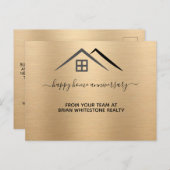 Carte Postale Or métallique luxueux (Devant / Derrière)