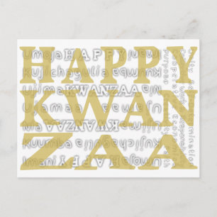 Carte Postale Or Moderne Joyeux Kwanzaa
