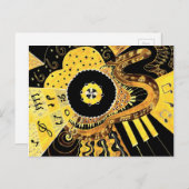 Carte Postale Or musical. (Devant / Derrière)