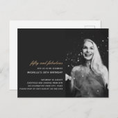 Carte Postale Or Noir 50 et Photo Art Déco Fabuleuse 50e (Devant / Derrière)