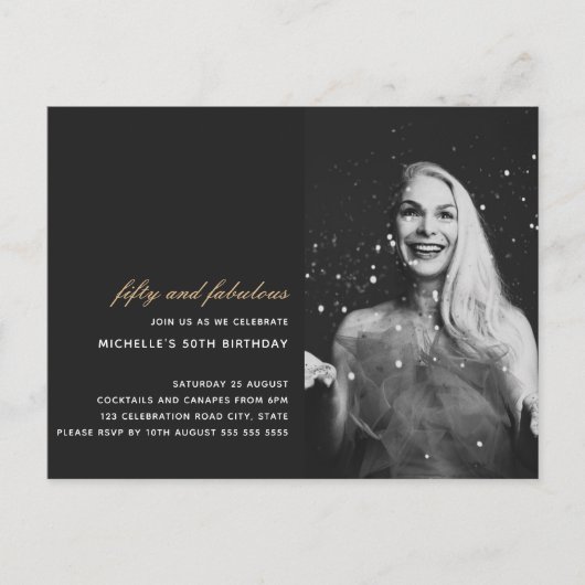 Carte Postale Or Noir 50 et Photo Art Déco Fabuleuse 50e (Devant)