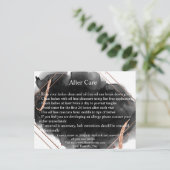 Carte postale or noir et rose avec police rose (Debout devant)