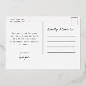 Carte postale or rose de la photographie (Verso)