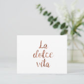 Carte Postale Or rose La Dolce Vita (Debout devant)
