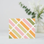 Carte Postale Or rose orange et rayures vertes (Debout devant)