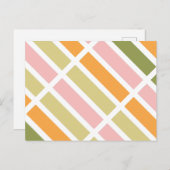 Carte Postale Or rose orange et rayures vertes (Devant / Derrière)