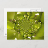 Carte Postale Or vert : banane tropicale Twist Kaleidoscope (Devant / Derrière)