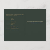 Carte Postale Or Vert RSVP (Dos)