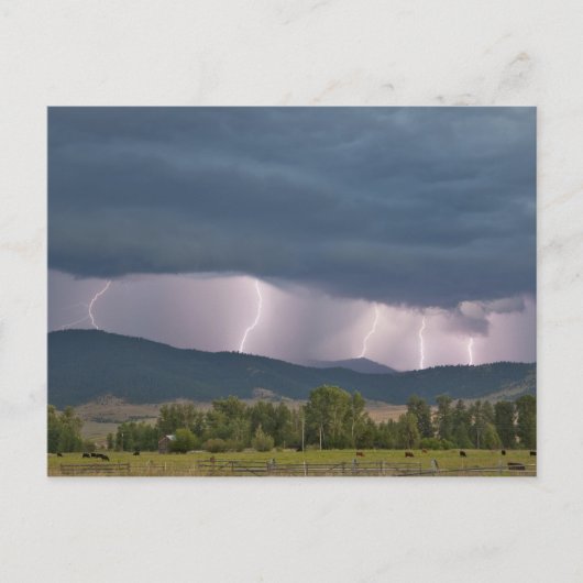 Carte Postale Orage a produit des éclairs dans le Jocko (Devant)