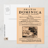 Carte Postale Oraison Dominicale (Devant / Derrière)