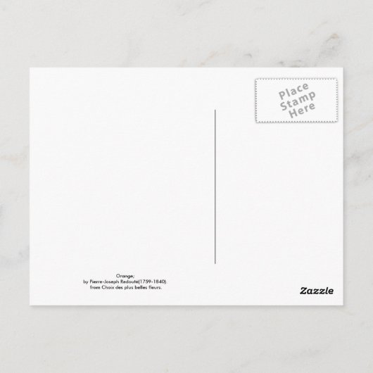 Carte Postale Orange (Dos)