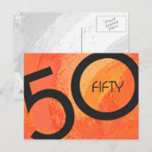 Carte Postale Orange 50 Anniversaire de la Décennie (Devant / Derrière)