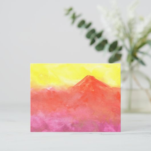 Carte Postale Orange Abstract Mountain Volcano (Debout devant)