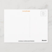 Carte Postale Orange arc-en-ciel rétro inspiration citation cart (Dos)