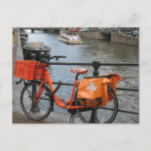 Carte postale Orange Bicyclette (Devant)