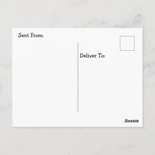 Carte Postale Orange, Bleu, Black Digital Fluid Art (Dos)