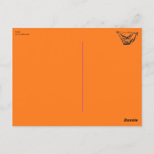 Carte postale Orange Briefs (Dos)