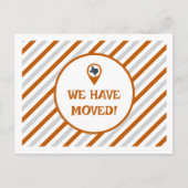 Carte Postale Orange Brûlé Nous Avons Déménagé (Devant)