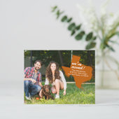 Carte Postale Orange brûlé Nous avons déménagé - Texas émaillé M (Debout devant)