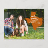 Carte Postale Orange brûlé Nous avons déménagé - Texas émaillé M (Devant)