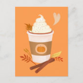Carte postale orange citrouille Spice Latte (Devant)