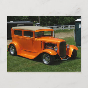 Carte Postale Orange Classic Car