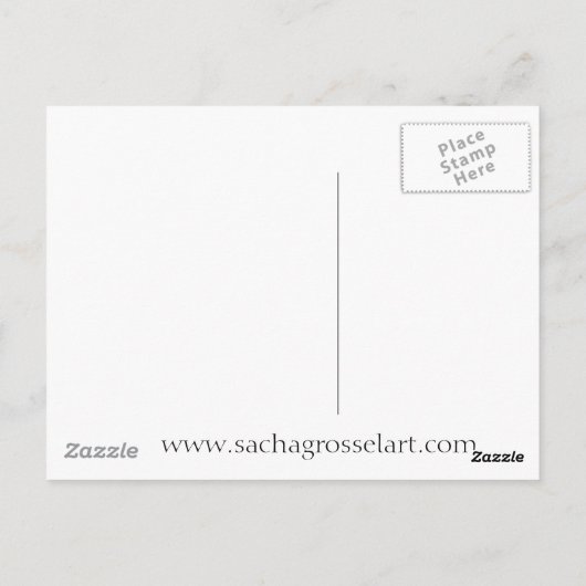 Carte Postale Orange Clown Poisson aquarelle peinture d'art orig (Dos)