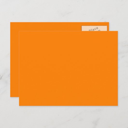 Carte postale orange couleur vive (Devant / Derrière)