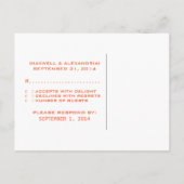 Carte postale Orange D20 Dice Gamer RSVP (Dos)