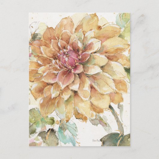 Carte Postale Orange Dahlia (Devant)