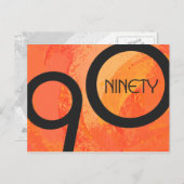 Carte Postale Orange Décennie 90e anniversaire (Devant / Derrière)