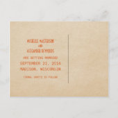 Carte postale Orange Deco Chic Save the Date (Dos)