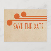 Carte postale Orange Deco Chic Save the Date (Devant)