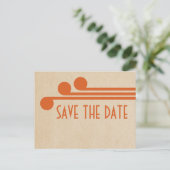 Carte postale Orange Deco Chic Save the Date (Debout devant)