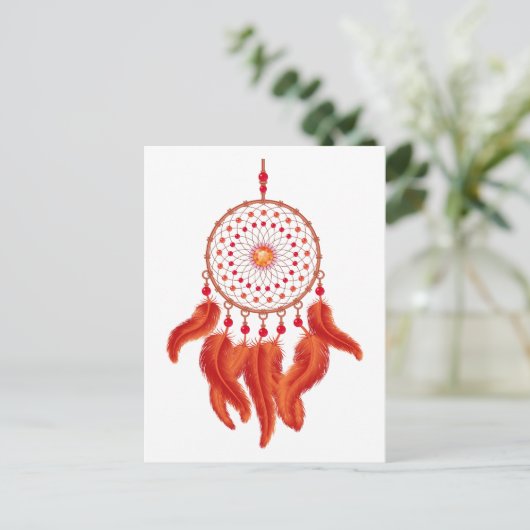 Carte Postale Orange Dream Catcher (Debout devant)