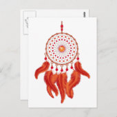 Carte Postale Orange Dream Catcher (Devant / Derrière)