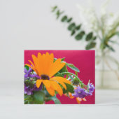 Carte Postale Orange Et Purple Flower (Debout devant)