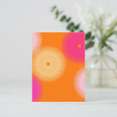 Carte Postale orange et rose couleur pop (Debout devant)