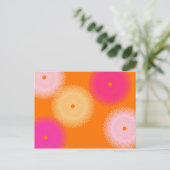 Carte Postale orange et rose pop couleur (Debout devant)
