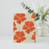 Carte postale Orange Fleurs (Debout devant)