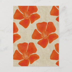 Carte postale Orange Fleurs
