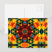 Carte Postale Orange floral (Devant / Derrière)