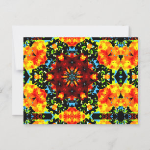Carte Postale Orange floral