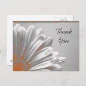 Carte Postale Orange Floral Faits saillants Merci (Devant / Derrière)