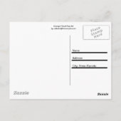 Carte Postale Orange Floral Pop Art (Dos)