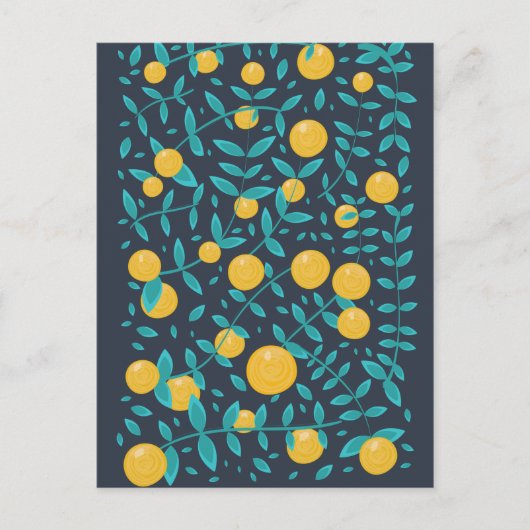 Carte Postale Orange Fruit Vintage (Devant)