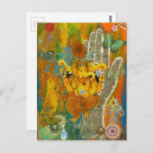 Carte Postale Orange Ganesha (Devant / Derrière)