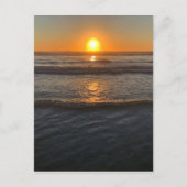 Carte Postale Orange Glow Waves California Coast Sunset (Devant)